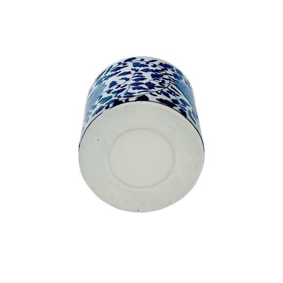 Blue and White Ceramic Chinese Jar Canister Lidded Mark Collectible 7” - Picture 6 of 6